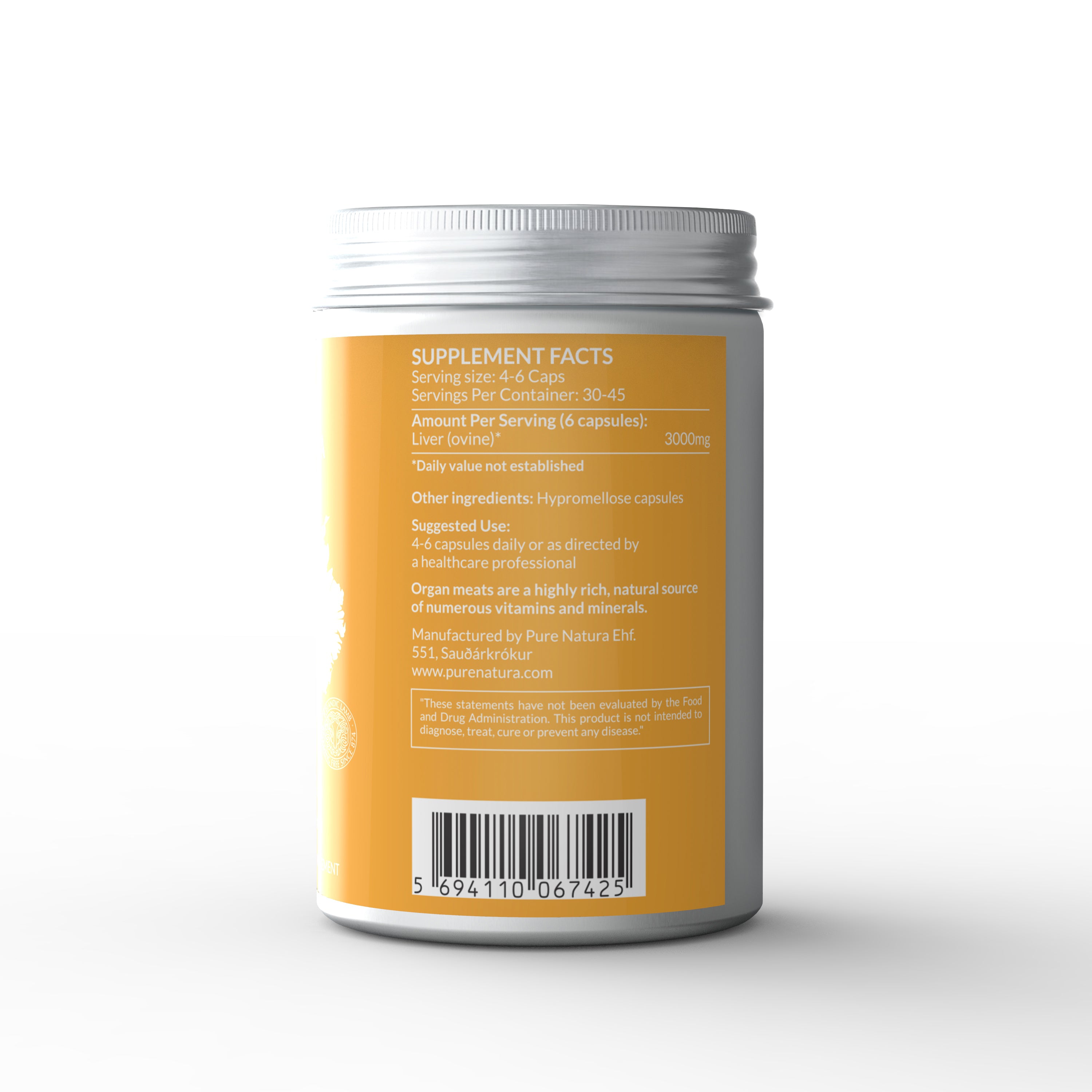 Pure Natura LIVER – Nutritional Support – Superfood 180 ct