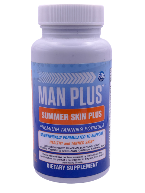 MAN PLUS: SUMMER SKIN PLUS  tanning formula, with added Vitamin D3