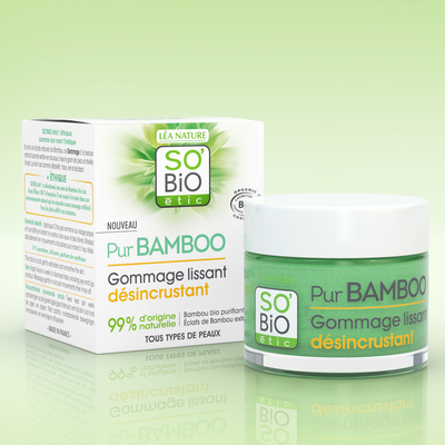 SO'BiO étic- Pur Bamboo- Deep cleansing smoothing scrub - all type of skin -  Organic, Ecocert, Vegan 50 ml