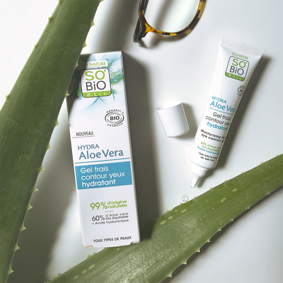 SO'BiO étic Moisturizing fresheye contour gel- ORGANIC, ECOCERT, VEGAN -15 ml