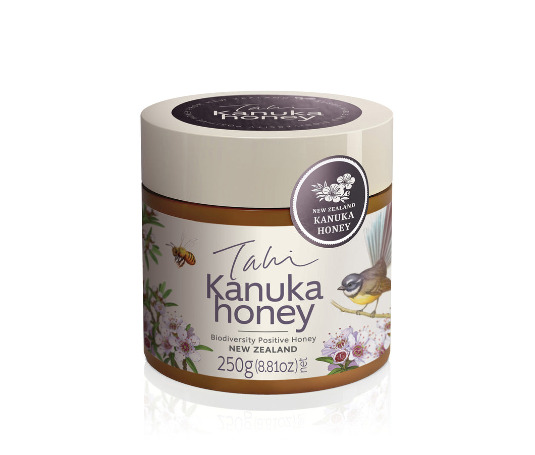 Tahi Kanuka Honey, 250gr, Sustainable, 100% natural, Biodiversity-Positive New Zealand honey.