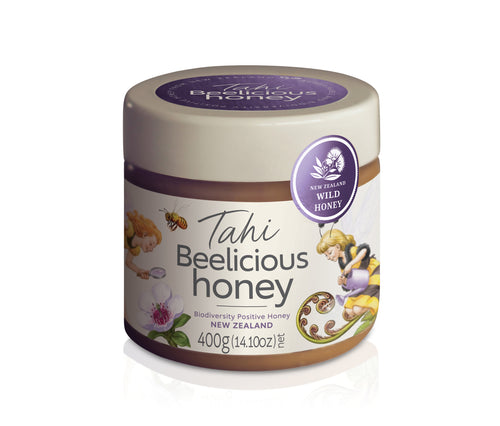 TAHI BEELICIOUS honey MGO 40+, 250gr, Sustainable, 100% natural, Biodiversity-Positive New Zealand honey, Land label
