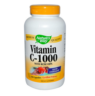 Nature's Way Vitamin C with Rose Hips 1000 mg (250 Capsules)