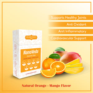 NanoVeda Curcumin Vegan Oral Strips with Strong Anti-Inflamatory Properties, Rich in Antioxidants, Relive Stiff & Sore Joints-30 Orosoluble Strips in Natutal Orange-Mango Flavour